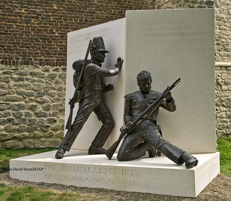 British Army monument erected at Hougoumont Farm, June 2015