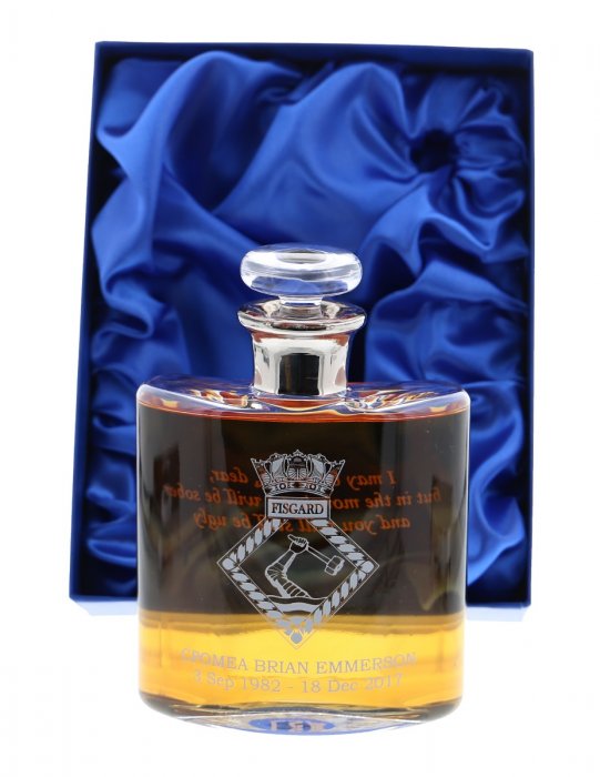 Glass Hipflask with Platinum Neck