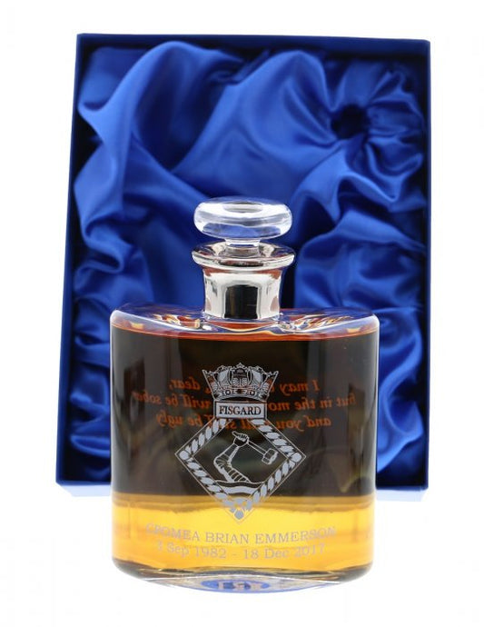 Glass Hipflask with Platinum Neck